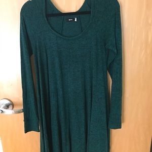 Super Cozy Green Sweater Dress